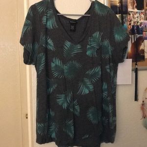Plus Size Grey Palm Tee